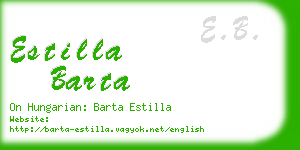 estilla barta business card